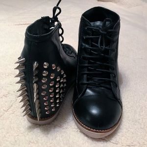 Jeffrey Campbell "Edea" Spiked Wedge Sneaker